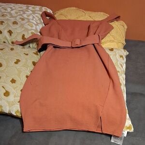 Boohoo Night Pink Textured Dress